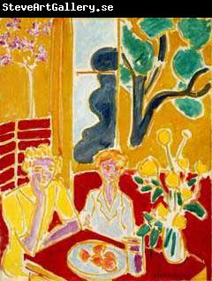 Henri Matisse Deux fillettes fond jaune et rouge